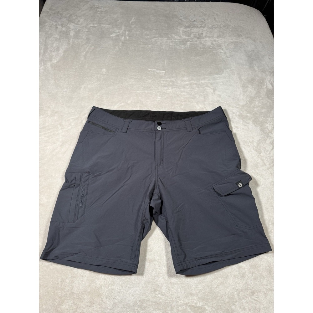 TRUWERK T1 Werkshort Men 42 Blue Nylon 8-Pocket 8.5" Inseam Utility Shorts